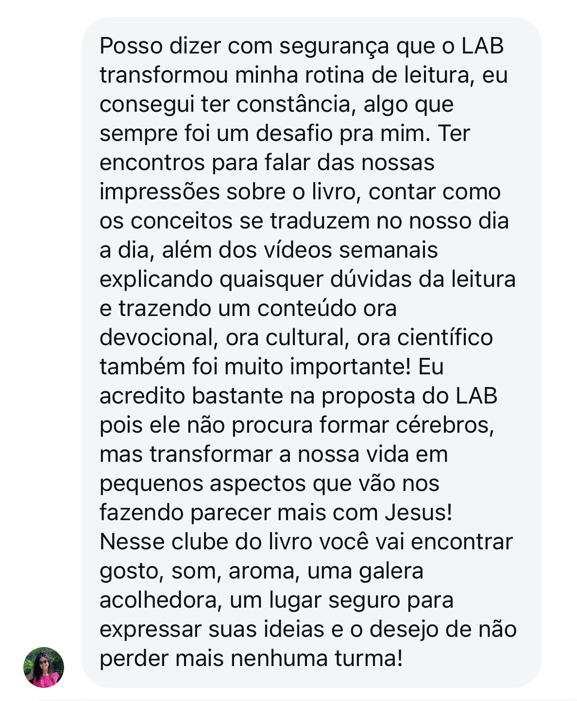 Depoimento de aluno do Laboratório de Papel